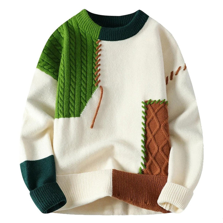 Elijah™ | Patchwork Knit Sweater