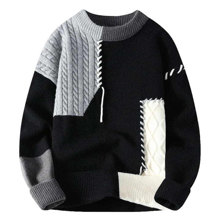 Elijah™ | Patchwork Knit Sweater