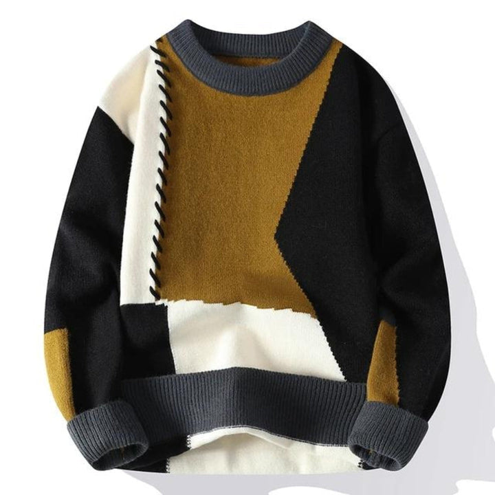 Elijah™ | Patchwork Knit Sweater