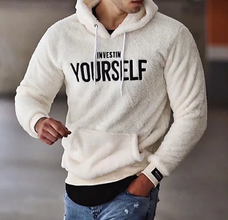 Gyver™ | Fleece Hoodie with Motivational Print