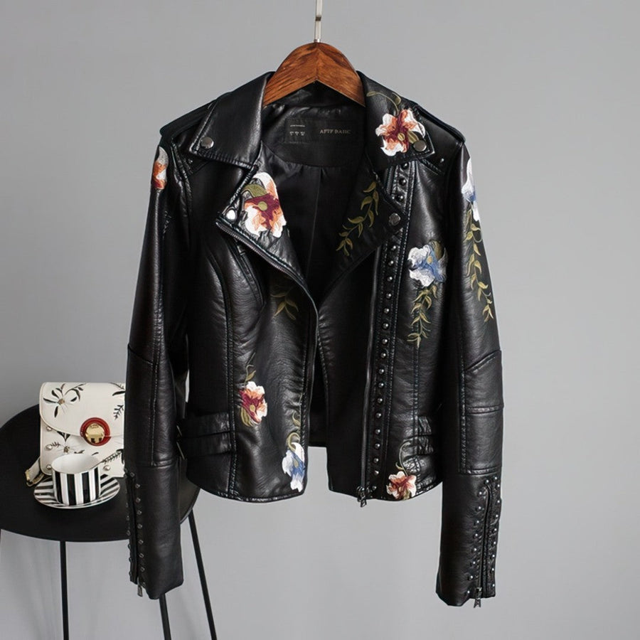 Lena™ | Floral Biker Jacket