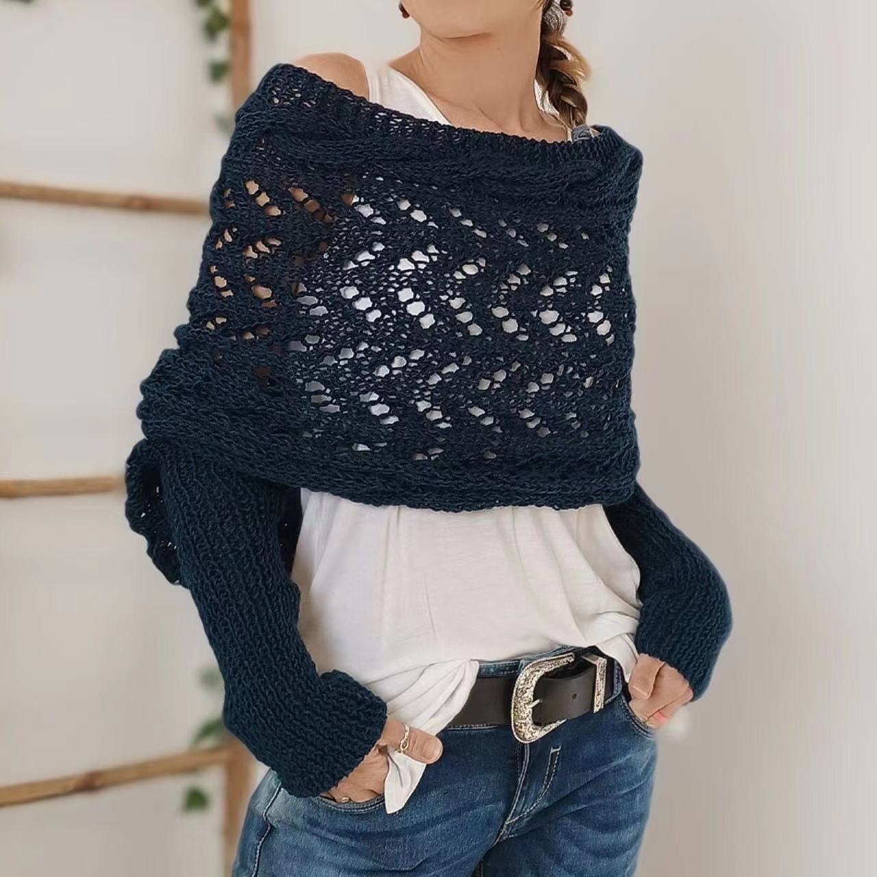 Olivia™ | Crocheted Off-Shoulder Sweater