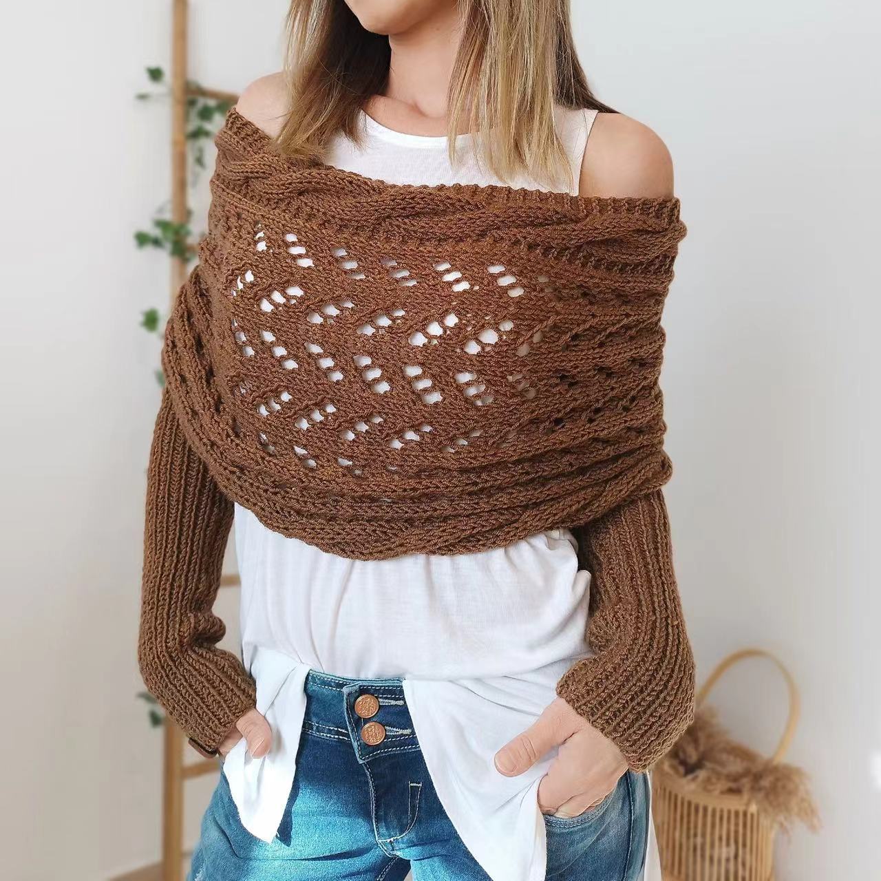 Olivia™ | Crocheted Off-Shoulder Sweater