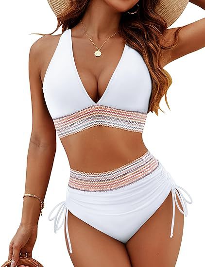 Ivana™ | Patchwork Bikini with V-Neck, 2-Piece Set