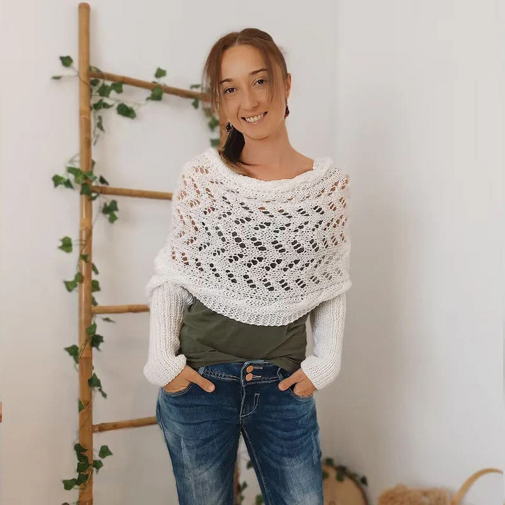 Olivia™ | Crocheted Off-Shoulder Sweater