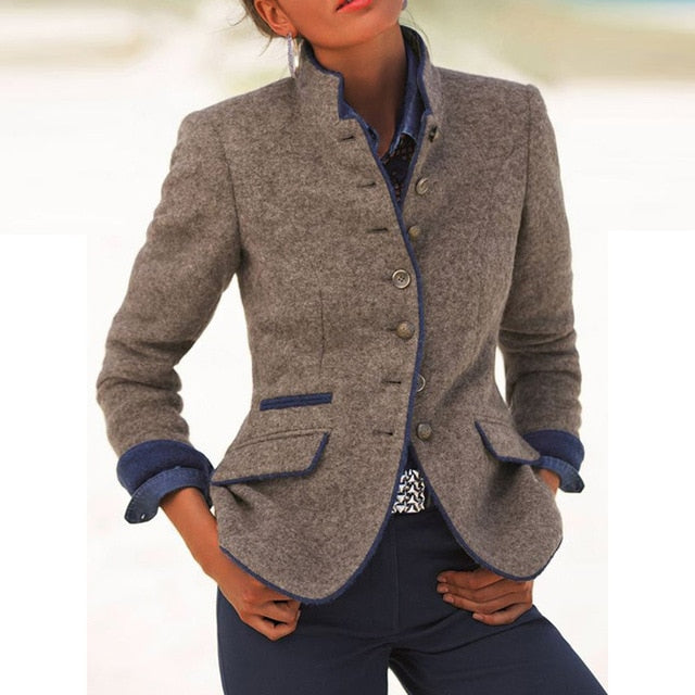 Jasmine™ | Classic Women's Collarless Coat